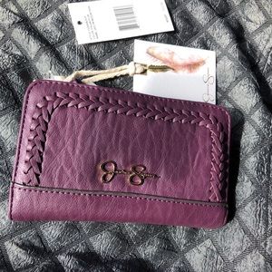 Jessica Simpson Jaclyn Medium Fran Faux Leather Wallet Color Italian Plum NWT